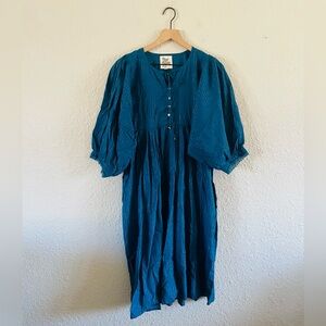 River Goddess Blue Boho Dress